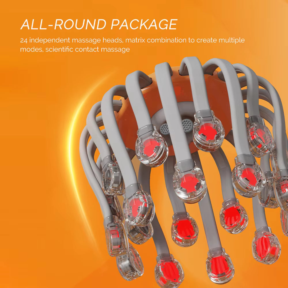 24-Claw Electric Scalp Massager with Bluetooth Music & Vibration Therapy